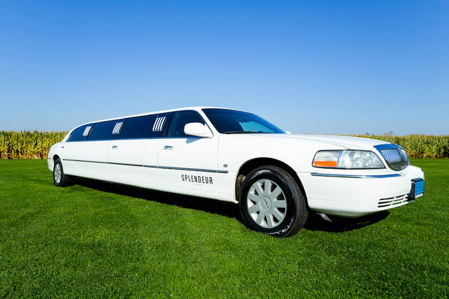 Lincoln (wit) Witte Lincoln limousine huren